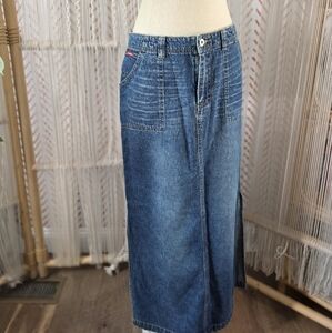 UNIONBAY Blue Denim Maxi Skirt